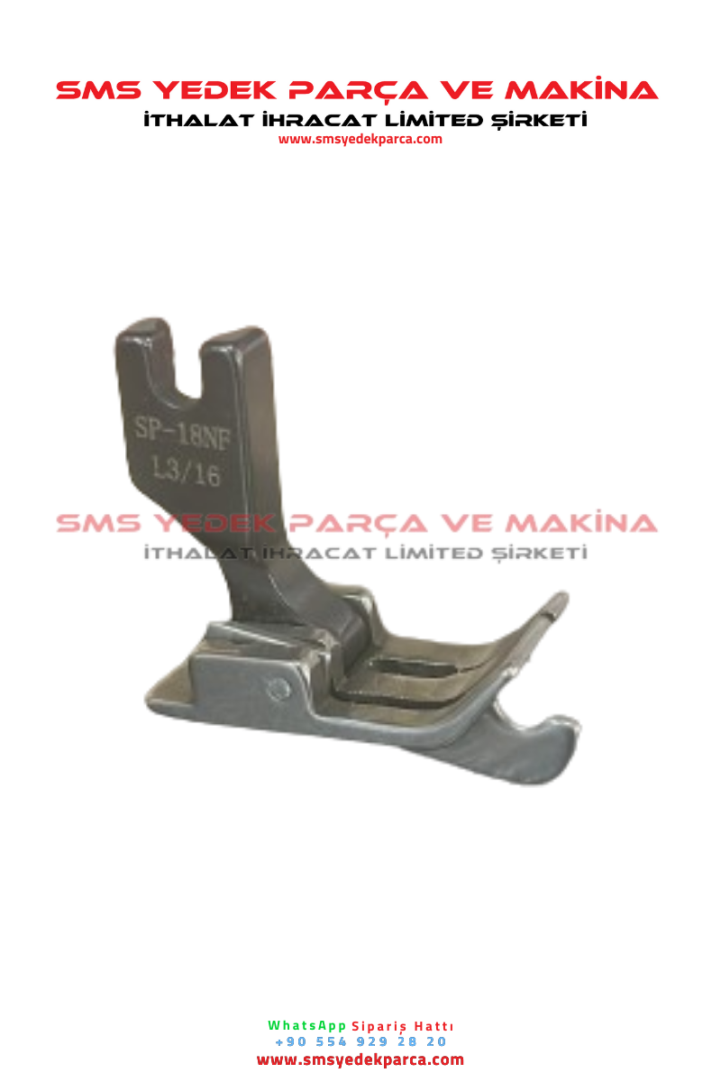 SP18L 3/16 NF | düz makina çimalı ayak sol